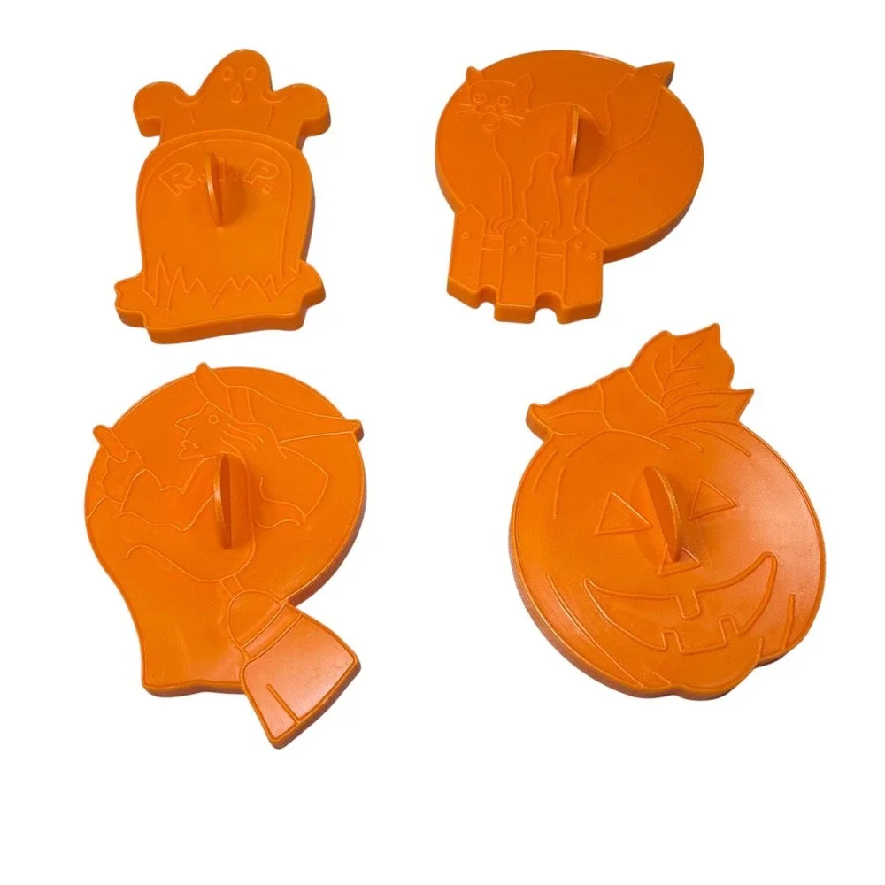 Vintage‎ 80s Wilton Halloween Cookie Cutters Set w/ Recipe Card Unused
